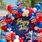 131Pcs Fourth of July balloon, Red White Blue Balloon Arch Garland